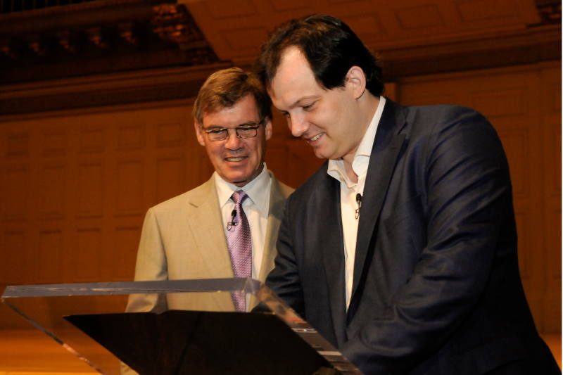 Andris Nelsons, newly appointed BSO Music Director signs his contract;Photo by Stu Rosner