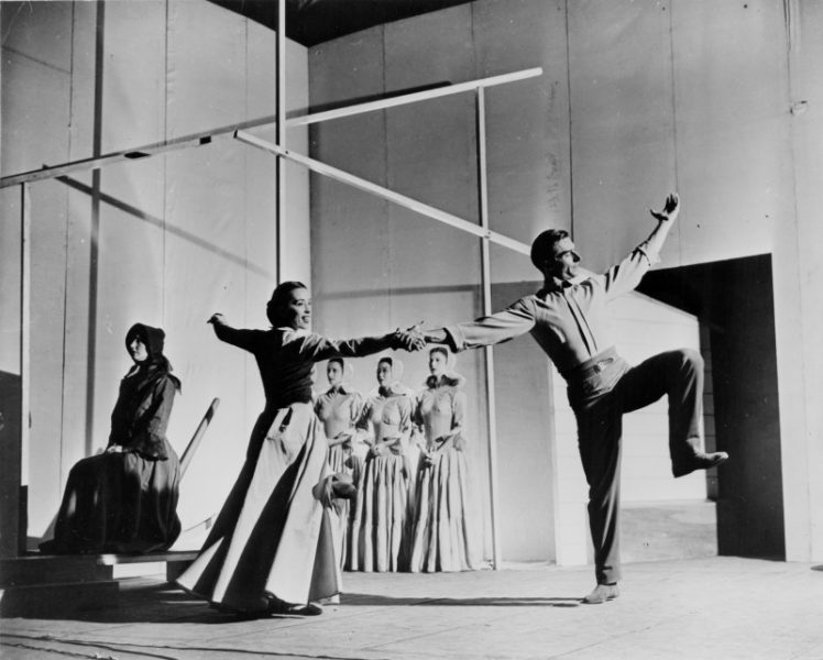 Martha Graham, Erick Hawkins and the Martha Graham Dance Company in Martha Graham's "Appalachian Spring" Courtesy of the Library of Congress