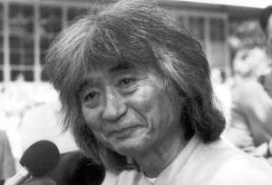 Seiji Ozawa's Tanglewood farewell press conference, July 12, 2002; photos by Dave Conlin Read.